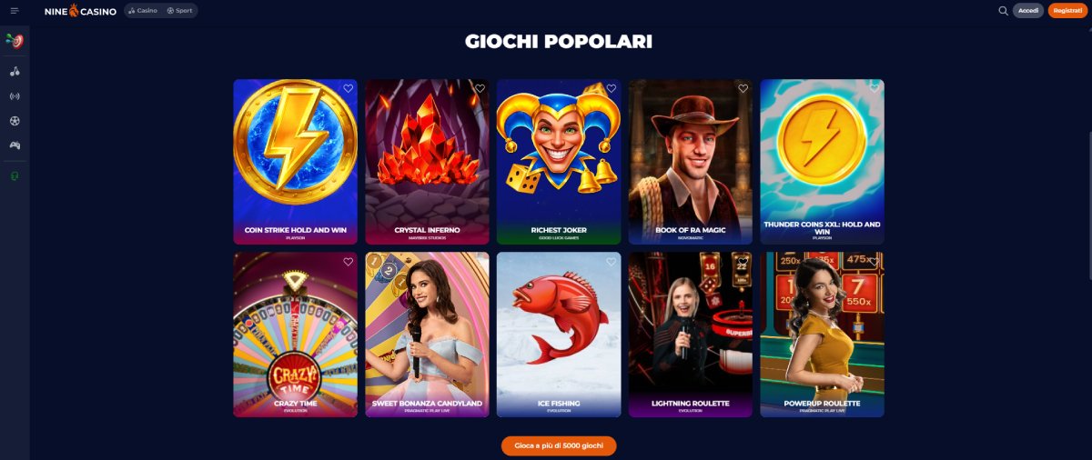 Giochi NineCasino